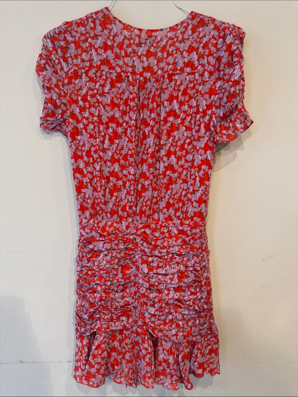Floral Ruched Mini Dress - Picture 2 of 4